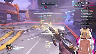 lewdneko the vtuber plays overwatch and gets spanked in part 2