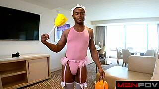 Maid's Cleaning Earns Big Cock Blowjob