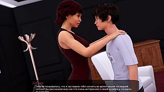Beautiful big-nippled MILF gets a facial in 3D cartoon