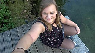 Hey, did someone spot me during this outdoor quickie?