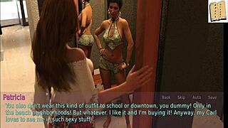 This wife and stepmother play an erotic game with big asses, tits, and teen amateurs in a naughty family setup