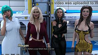 Milfs compete against teens in stranded space 3d cartoon.