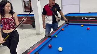 So, she asked, Can you teach me billiards? I’ll give you a PRIZE!