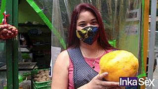 Katy, a Beautiful Venezuelan, Sells Fruit and Faces Peruvian Domination