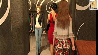 This wife and stepmother play an erotic game with big asses, tits, and teen amateurs in a naughty family setup