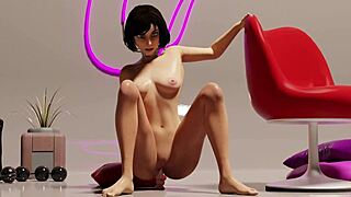 elizabeth masturbating with toys in a sexy cartoon game