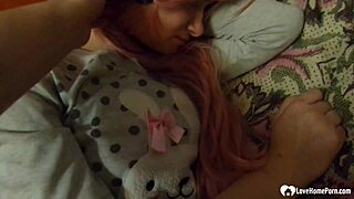Horny stepsister gets FUCKED in bed.