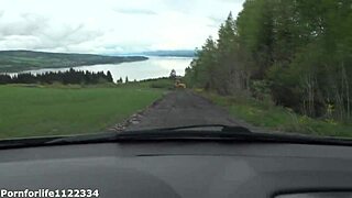 Sweet European Teen Hitchhiker Gets Spanked and Fingered Hard in Public Car