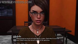 Hot rich brunette with makeup grills me with tough questions in Being a Dik 143