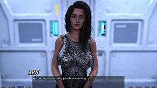 Milfs compete against teens in stranded space 3d cartoon.