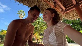 Crazy strip beer pong game with mini bikini beauty behind scenes 😍