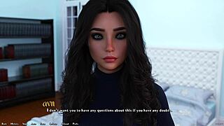 Hot rich brunette with makeup grills me with tough questions in Being a Dik 143