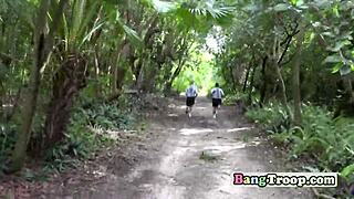 gay troopers training in woods for public gangbang