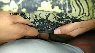 outdoor couple sharing intimate moments