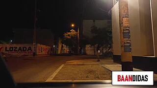 Thaina Campos Sucks Cheaply On The Street For South America!