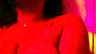 gaia monroe's voluptuous ebony curves glistening alone in the shower