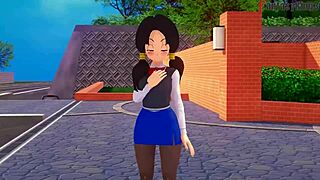 dragon ball zex android 18 fucking in bikini with android 21 😏