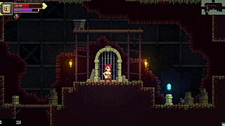 Scarlet maiden enjoys futanari blowjob at gloryhole in caves