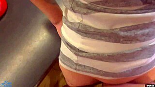 Neighbor's Cock Clings to Pussy in Rough Doggystyle Fuck