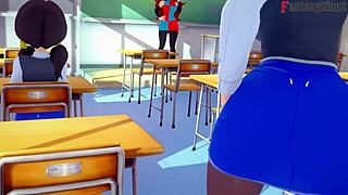 dragon ball zex android 18 fucking in bikini with android 21 😏