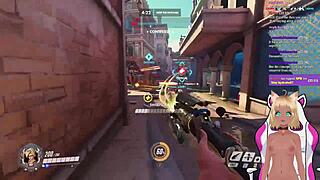 lewdneko the vtuber plays overwatch and gets spanked in part 2