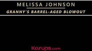 Once, busty mature Melissa Johnson seduced a man for a wild fuck in a barrel.