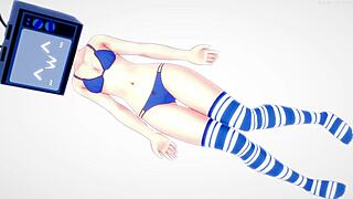 TV Woman Strips Bikini for Intense Fucking on Bed!