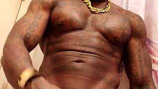 Hallelujah johnson worships the big black hairy cock with masturbation and huge dick details.