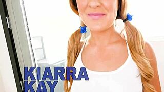 Kiarra Kay Cute Coed's First Scene with Huge Cock No Hands POV Blowjob and Cum Swallow