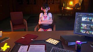 D VA Bent Over Hard in School Days