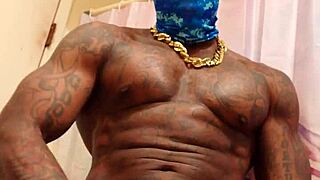 Hallelujah johnson worships the big black hairy cock with masturbation and huge dick details.