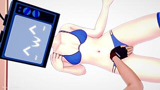 TV Woman Strips Bikini for Intense Fucking on Bed!