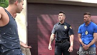 gay officer bruce passionately fucks the twink offender