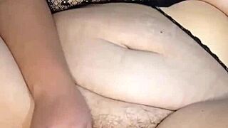 Fat BBW Masturbates Hairy Pussy to Intense Orgasm
