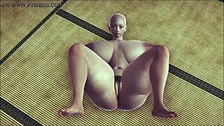 Japanese nun engages in group banging with creampie in 3d porn game