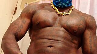 Hallelujah johnson worships the big black hairy cock with masturbation and huge dick details.