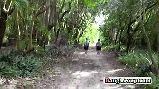 gay troopers training in woods for public gangbang
