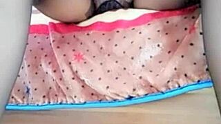 Check out this stunning Chinese amateur in high heels and black silk.