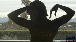 Ana Foxxx strips in the bath