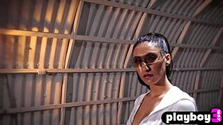 Perfect teen model teases in clothes