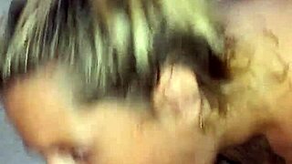 blonde receives milk on face in homemade video