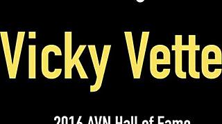 why does nasty vicky vette shove dildo into her cunt?