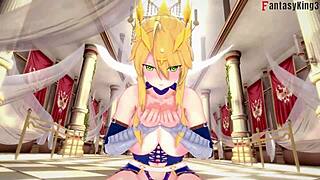 Artoria Pendragon gets POV monster fucking in 3D hentai fantasy.