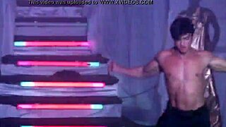 I watch this handsome brazilian stripper rip his clothes off in a hot striptease, oh man