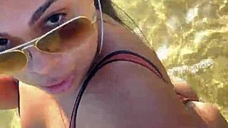 Amateur Babe Shows Tan Mark in VIP Cameltoe Tease