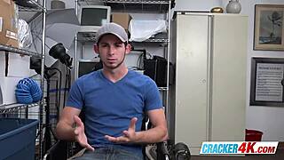 Cute Stud's Asshole Wrecked By Director's Big Black Cock