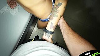 Beautiful Thai bar girl with amazing body and natural breasts in a group session