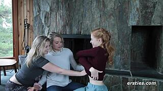 Three amateur lesbians explode in group orgasm with cunnilingus and fingering!