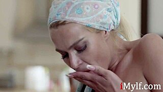 Holy! Young waiter nails naughty milf Cherry Kiss with raw power!