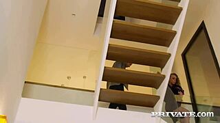 Angel Emily, horny blonde, takes deep anal creampie at Private! 😍